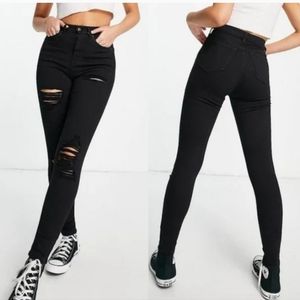 Topshop Moto Jamie High Rise Skinny Distressed Jeans